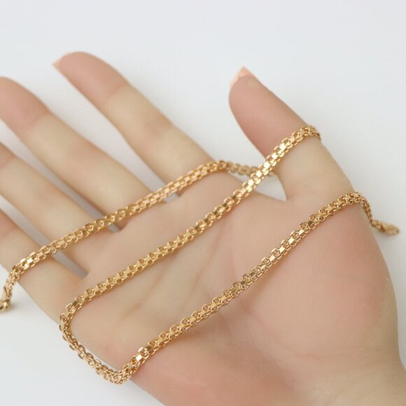 Chunky Rose Gold Chain Necklace – Bold 18 Inch Statement Piece, XPNL0205 - Picture 2 of 12